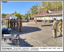 Pemerintah Kalurahan Giripangung Gelar Apel Senin Pagi di Halaman Balai Kalurahan